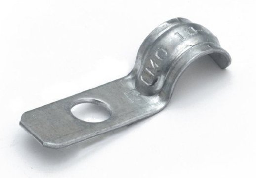 Скоба металлическая однолапковая усиленная противопожарная СМОУ d10-11 мм отв. d 6,5 мм (100 шт) (PR13.02421)