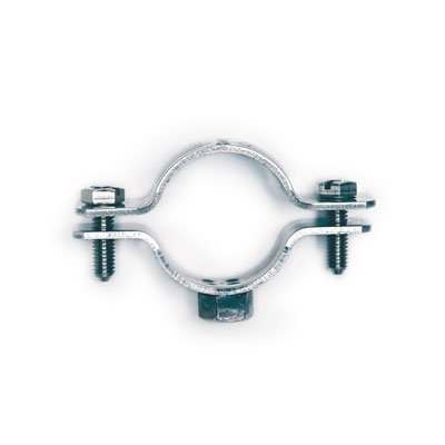Хомут трубный с приварной гайкой М8 ДКС Хомут трубный ?" (18-24мм) оцинкованный (6040-P12)