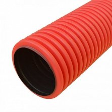 Труба жесткая двустенная ПНД D=90, красная (PR15.0067)