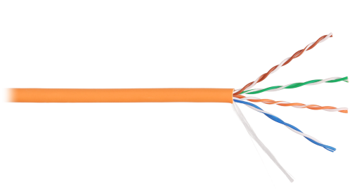 Кабель «витая пара» (LAN) для структурированных систем связи NIKOLAN U/UTP 4pair, Cat5e, Solid, In, LSZH (2101C-OR)