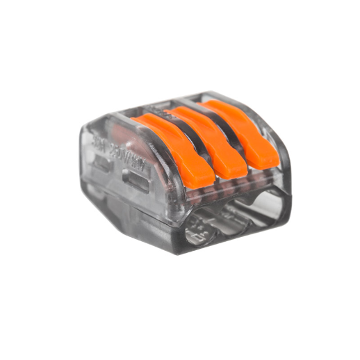 Клеммник для провода Rexant Универсальная клемма СМК 222-413, 3-проводная прозрачная 0,08-2,5/4 мм? REXANT (07-5253-1)