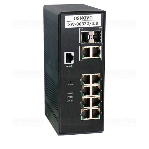 Коммутатор 10-портовый Gigabit Ethernet с PoE OSNOVO SW-80822/ILR