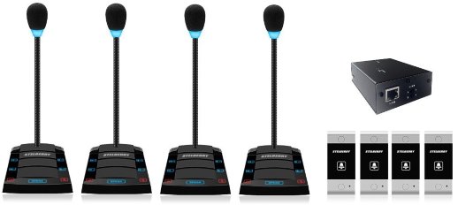 Устройство переговорное клиент-кассир, дуплексное, с записью переговоров STELBERRY SX-420/4