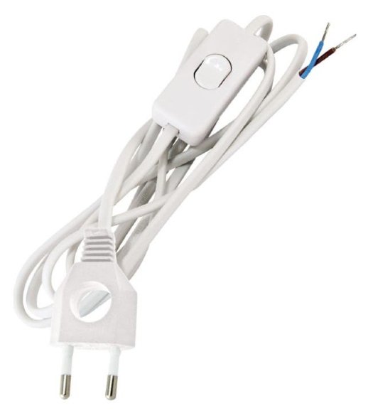 ШУ03В ШВВП 2х0,75мм2, белый, 2м (SQ1305-0021)