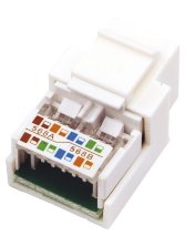 Модуль Keystone Jack RJ-45(8P8C), UTP, CAT 5e, тип 180 градусов, белый REXANT (03-1011)