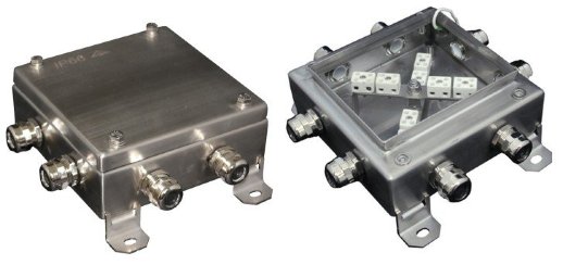 Коробка монтажная огнестойкая Гефест КМ-О (16к)-IP66-1515 нержавейка