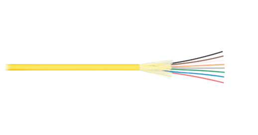 Кабель волоконно-оптический одномодовый NIKOLAN NKL-F-012S2I-00C-YL-F001