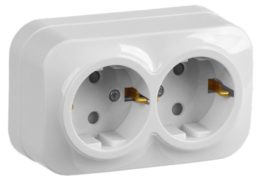 Розетка 2-я с з/к/ш о/у 16А РСш22-3-ХБ белый IEK GLORY (ERH24-K01-16)