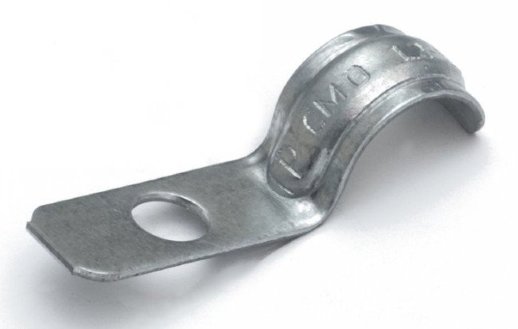 Скоба металлическая однолапковая усиленная противопожарная СМОУ d12-13 мм отв. d 6,5 мм (100 шт) (PR13.02422)