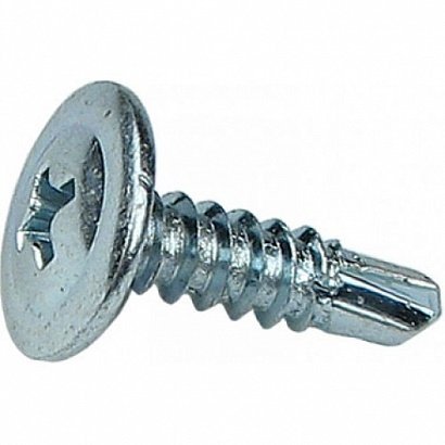 Саморез с полусферической головкой и прессшайбой Промрукав Саморез 4,2х25 с прессшайбой, острый, цинк (250 шт)(PR08.2393)