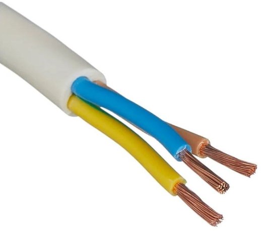 Провод силовой с тремя жилами РЭМЗ г.Рыбинск ПВС 3х1 ГОСТ белый (РЭМЗ)