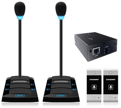 Устройство переговорное клиент-кассир, дуплексное, с записью переговоров STELBERRY SX-425/2