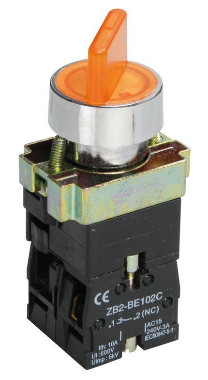 Переключатель IEK Переключатель LAY5-BK2565 2 положения желтый (BSW90-BK-2-K05)