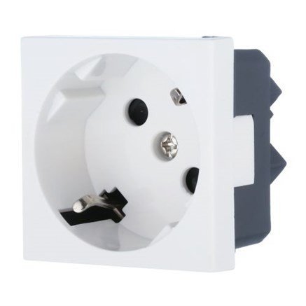 Розетка с з/к под углом 45 гр бел LK45 (851204)