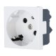 Розетка с з/к под углом 45 гр бел LK45 (851204)
