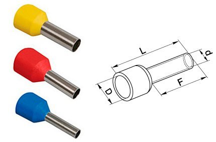 Наконечник гильза с изолированным фланцем IEK Наконечник-гильза Е6018 светло-зеленый (100шт) (UGN10-006-06-18)