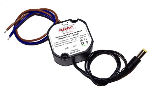 Импульсный блок питания FARADAY 24W/12V/WP