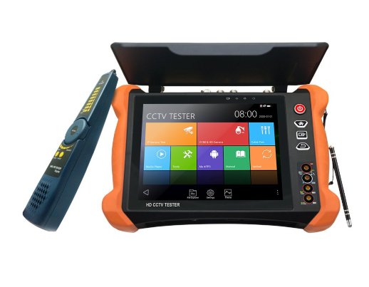 Многофункциональный тестовый видеомонитор для аналогового и IP видеонаблюдения Tezter TIP-HOL-MT-8