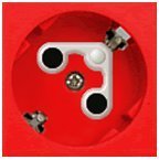 Розетка с з/к под углом 45 гр красная LK45 (851207)