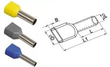 Наконечник-гильза НГИ2 6,0-14 (100шт) (UTE10-D6-0-100)