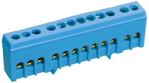 Шина в корпусном изоляторе на DIN-рейку IEK Шина N "ноль" ШНИ-6х9-8-К-С (YNN10-69-8KD-K07)