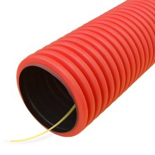 Труба гибкая двуст.ПНД D=50, с протяжк, красная (PR15.0041)