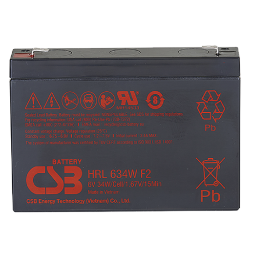 Аккумулятор герметичный свинцово-кислотный CSB CSB HRL 634W FR