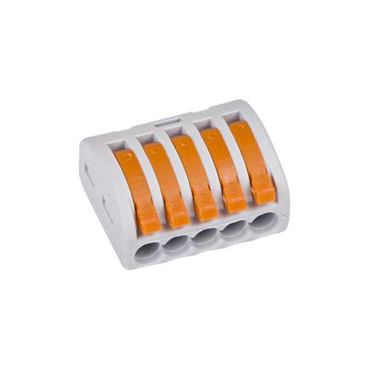 Клеммник для провода Rexant Универсальная клемма СМК 222-415, 5-проводная серая 0,08-2,5/4 мм? REXANT (07-5255-4)