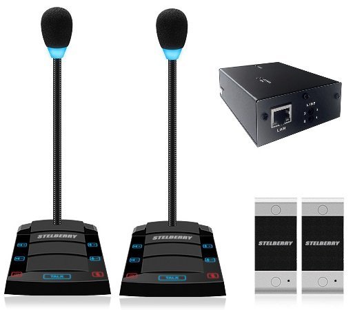 Устройство переговорное клиент-кассир, дуплексное, с записью переговоров STELBERRY SX-500/2