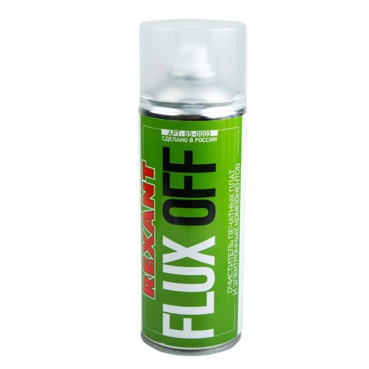 Баллон с очистителем Rexant Очиститель печатных плат FLUX OFF, REXANT, 400 мл, аэрозоль (85-0003)