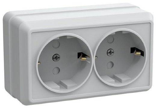 Розетка 2местн. ОКТАВА IEK РСш22-3-ОБ (ERO24-K01-16-DC)
