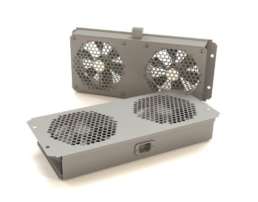 Модуль вентиляторный потолочный с 2-мя вентиляторами Hyperline TFAB-T2FR-RAL7035