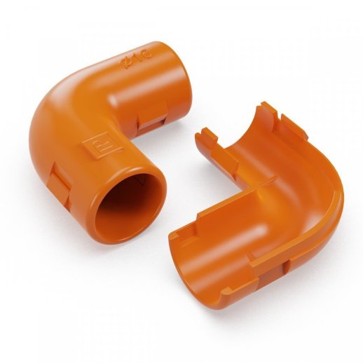Соединитель угловой разборный D=16 оранжевый (Промрукав) (PR13.1216)