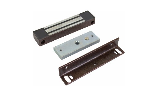 Замок электромагнитный AccordTec ML-180KB с уголком (коричневый)