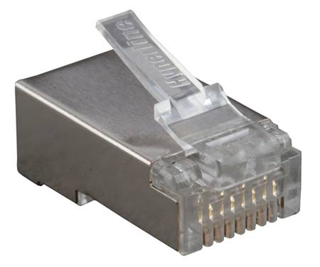 Разъем RJ-45 Hyperline PLUG-8P8C-U-C6-SH-100 (100 шт)