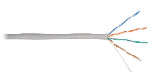 Кабель «витая пара» (LAN) для структурированных систем связи NIKOLAN U/UTP 4pair, Cat5e, Solid, In, PVC (4100A-YL)