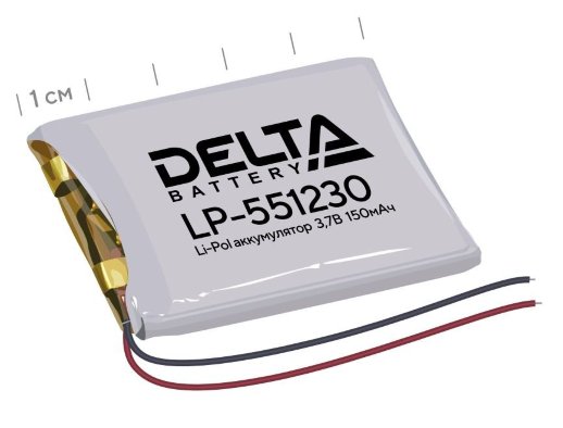 Аккумулятор литий-полимерный призматический Delta Delta LP-551230