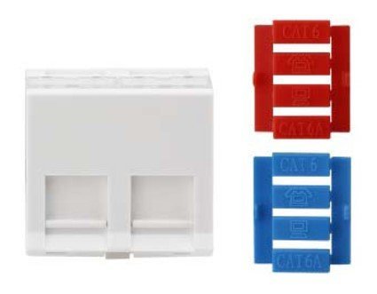 Вставка угловая 45x45 (аналог Mosaic) для 2х модулей Кeystone Jack Hyperline SIP3A-2K-M45-45