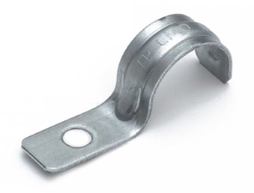 Скоба металлическая однолапковая усиленная противопожарная СМОУ d19-20 мм отв. d 6,5 мм (100 шт) (PR13.02425)
