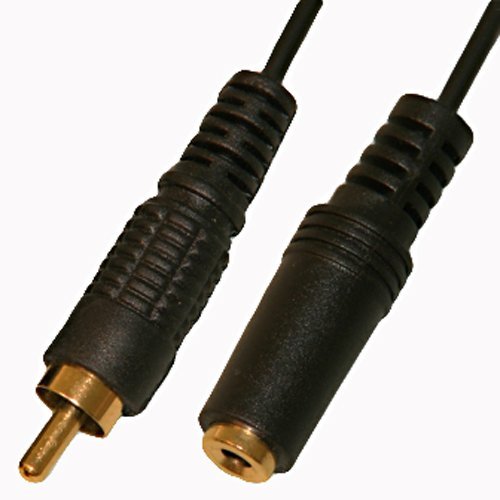 Переходник Прочие зарубежные Jack (гн.) моно, 3,5мм-RCA (ш) со шнуром 0,3м.