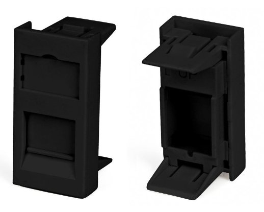 Вставка 45x22,5 (аналог Mosaic) для 1 модуля формата Keystone Jack Hyperline SIP2-1K-M45-22.5-BK