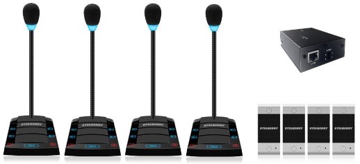 Устройство переговорное клиент-кассир, дуплексное, с записью переговоров STELBERRY SX-500/4