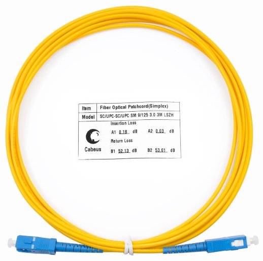 Патч-корд оптический CABEUS FOP(s)-9-SC-SC-1m (7385c)