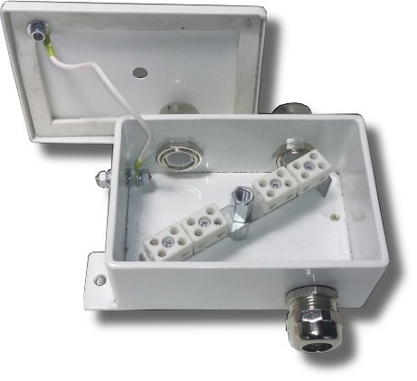 Коробка монтажная огнестойкая Гефест КМ-О (8к)-IP66-d три ввода