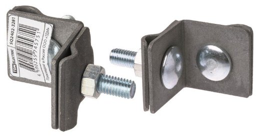 Держатель фальцевый стальной зажим 30х30мм для прута Ø6-10мм, горячий цинк TDM (SQ2402-3281)