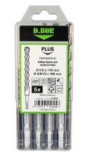 Набор буров SDS-plus V PLUS 5шт, 2-cutting (240400)