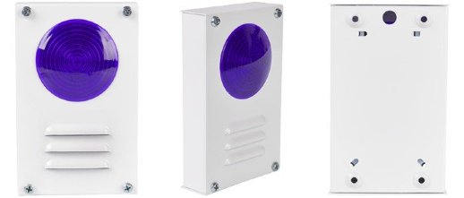 Оповещатель охранно-пожарный комбинированный свето-звуковой антивандальный SLT Марс 12-КУ (цвет синий)