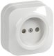 Розетка без з/к с з/ш о/у 10А РСш20-2-ХБ белый IEK GLORY (ERH13-K01-10)