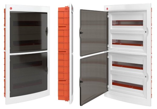 Щиток встраиваемый с дверцей 72 модулей IP41 белый (RB72B4TWD)