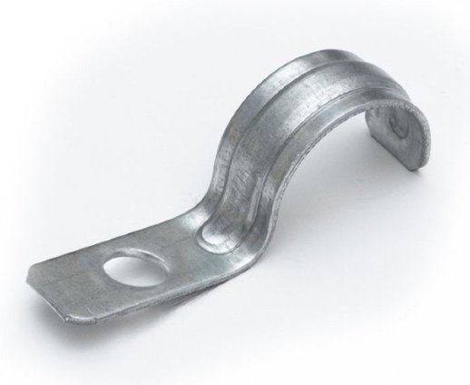 Скоба металлическая однолапковая усиленная противопожарная СМОУ d21-22 мм отв. d 6,5 мм (100 шт) (PR13.02426)